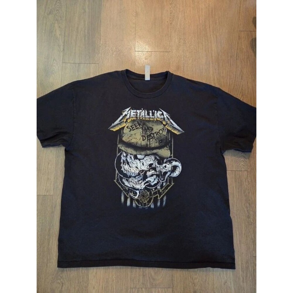 Metallica Seek And Destroy Black Graphic T-Shirt 2XL